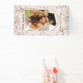 Banderoles Gardenia rose Arc floral (Insitu)