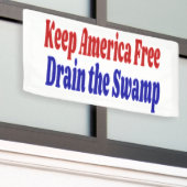 Banderoles Gardez l'Amérique libre Égouttez le marais rouge b (Bâtiment extérieur)