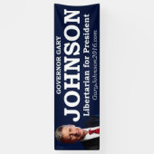 Banderoles Gary Johnson pour le Président Banner (Vertical)