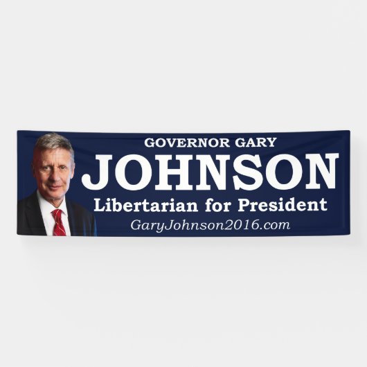 Banderoles Gary Johnson pour le Président Banner (Horizontal)