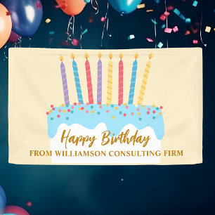 Banderoles Gâteau d'anniversaire Chic Sur mesure Entreprise