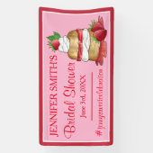 Banderoles Gâteau de mariage Gâteau aux fraises Fête d'annive (Verticale)
