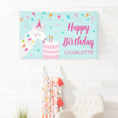 Banderoles Gâteau tout Llama Fun 2e anniversaire Aqua (En situation)