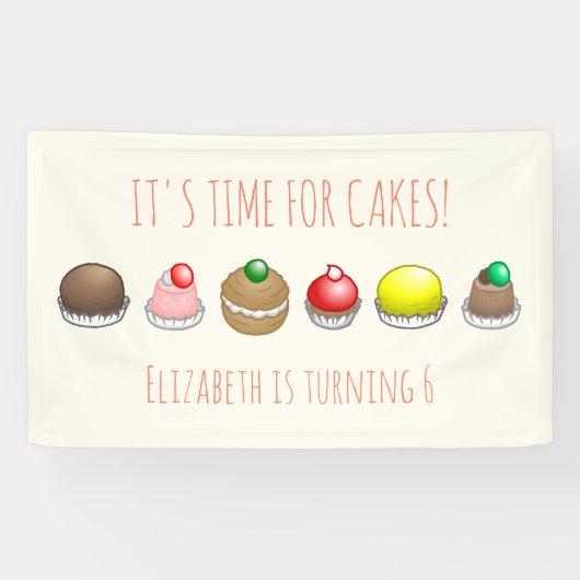 Banderoles Gâteaux colorés et délicieux (Horizontal)