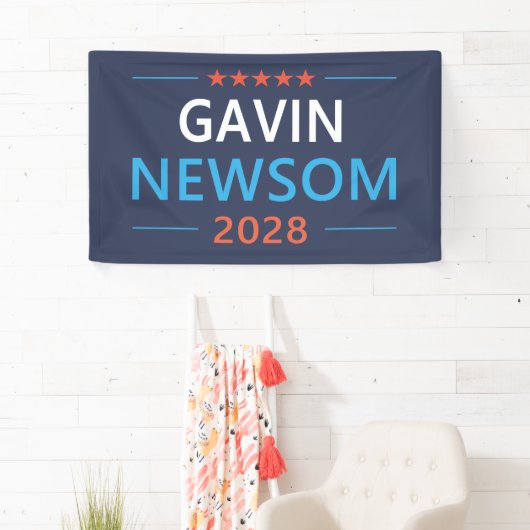 Banderoles Gavin Newsom 2028 Pour Président (En situation)