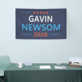 Banderoles Gavin Newsom 2028 Pour Président (Salon professionnel)
