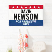 Banderoles Gavin Newsom pour Président - Campagne (En situation)
