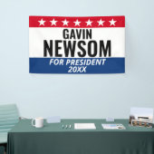 Banderoles Gavin Newsom pour Président - Campagne (Salon professionnel)