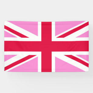 Banderoles GAY PRIDE britannique (Union Jack rose) (Drapeau b