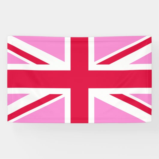 Banderoles GAY PRIDE britannique (Union Jack rose) (Drapeau b (Horizontal)
