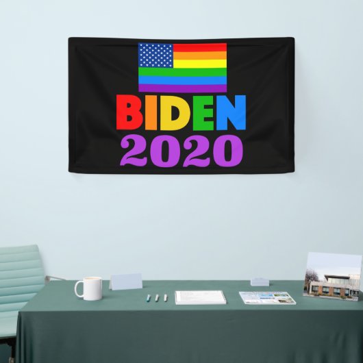 Banderoles Gay pride Rainbow de Biden 2020 (Salon professionnel)
