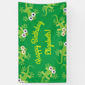Banderoles Gecko Lizards Anniversaire Fête Enfants mignons (Vertical)