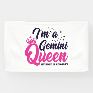 Banderoles Gemini Anniversaire Reine Astrologie Signe zodiaqu