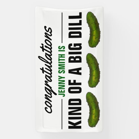 Banderoles Genre de grosse affaire concombre vert félicitatio (Verticale)