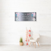 Banderoles Genre révéler fête argent bébé éléphants (En situation)