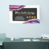 Banderoles Géode Agate Slice Gemstone Ultra Violet violet (Salon professionnel)