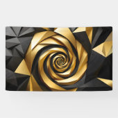 Banderoles Géométrie spirale dorée (Horizontal)