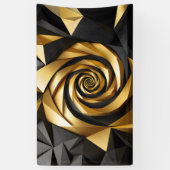 Banderoles Géométrie spirale dorée (Vertical)