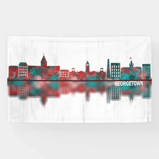 Banderoles Georgetown Guyana Skyline (Horizontal)