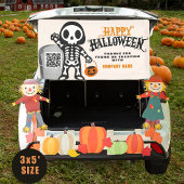 Banderoles Ghoulish Skeleton Happy Halloween QR Business