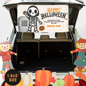 Banderoles Ghoulish Skeleton Happy Halloween QR Business