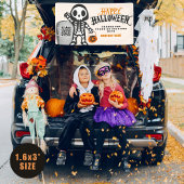 Banderoles Ghoulish Skeleton Happy Halloween QR Business