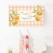 Banderoles Gingham Orange Baby Shower (En situation)
