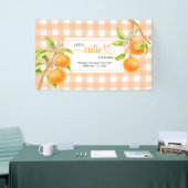 Banderoles Gingham Orange Baby Shower (Salon professionnel)