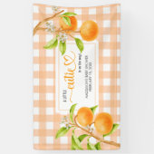 Banderoles Gingham Orange Baby Shower (Vertical)