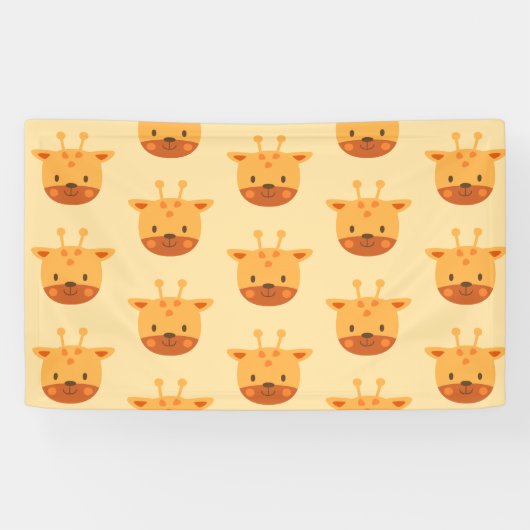 Banderoles Giraffe Anniversaire Art pour enfants (Horizontal)