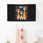 Banderoles Giraffe cool 5e fête d'anniversaire 5 ans bébé (En situation)