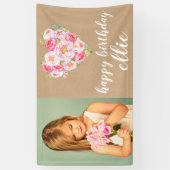 Banderoles Girls Womens Birthday Wall Decoration Custom Made (Vertical)