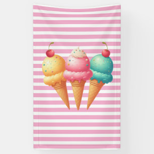 Banderoles Glace colorée