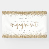 Banderoles Glam Gold Parties scintillant Borders Welcome Enga (Horizontal)