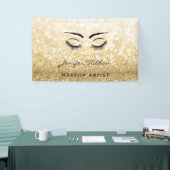 Banderoles Glam moderne chic or glittery cils & sourcils (Salon professionnel)