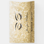 Banderoles Glam moderne chic or glittery cils & sourcils (Vertical)
