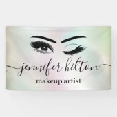 Banderoles Glam moderne holographique cils et évier sourcils (Horizontal)