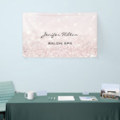 Banderoles Glamour chic moderne faux glittery bokeh (Salon professionnel)