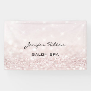 Banderoles Glamour chic moderne faux glittery bokeh