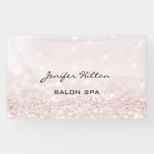 Banderoles Glamour chic moderne faux glittery bokeh (Horizontal)