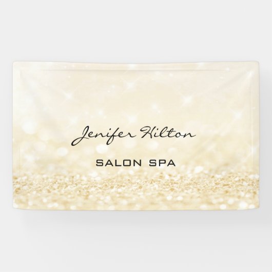 Banderoles Glamour moderne chic faux or glittery (Horizontal)