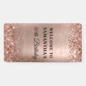 Banderoles Glitterie Rose Gold Foil 50e anniversaire Vertical (Horizontal)