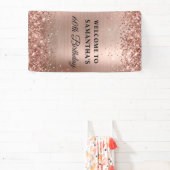 Banderoles Glitterie Rose Gold Foil 60e anniversaire Vertical (Insitu)