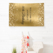 Banderoles Glittery Gold Foil 30e anniversaire Vertical (Insitu)