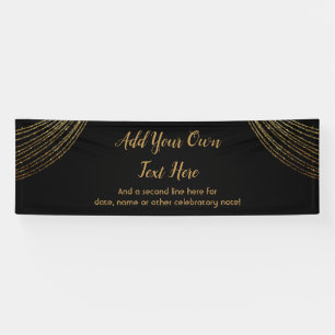 Banderoles Glittery Gold Garland ajoute votre propre texte
