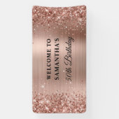 Banderoles Glittery Rose Gold Foil 50e anniversaire (Verticale)