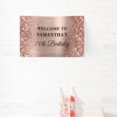 Banderoles Glittery Rose Gold Foil 70e anniversaire (Insitu)