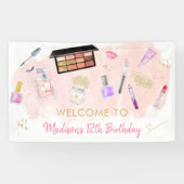 Banderoles Glitz & Glam Spa or rose Anniversaire (Horizontal)