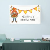 Banderoles Gnome Thanksgiving Theme Anniversaire (Salon professionnel)