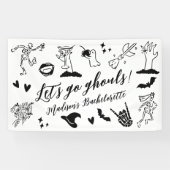 Banderoles Go Ghouls Éffrayant Whimsical Bachelorette (Horizontal)